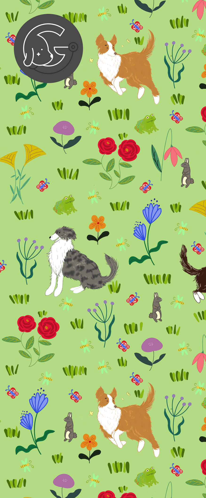 Flower field Border Collie Scrub Set (Coming Soon)