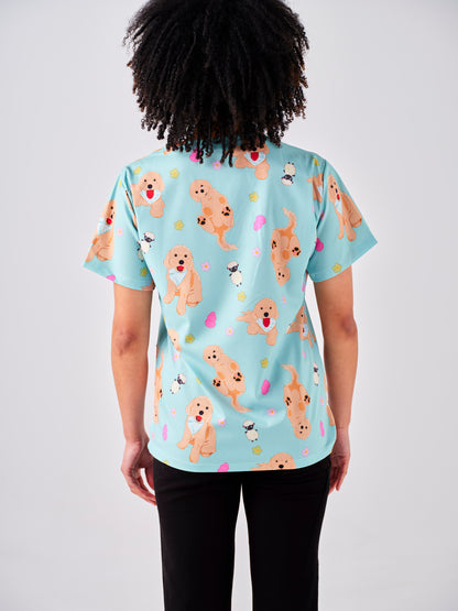 Floral Oodle Scrub Top