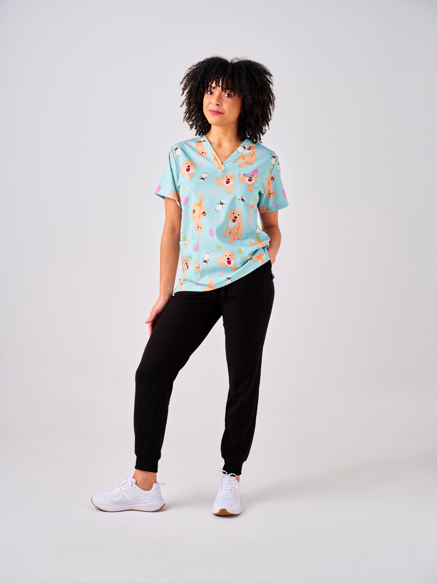 Floral Oodle Scrub Top