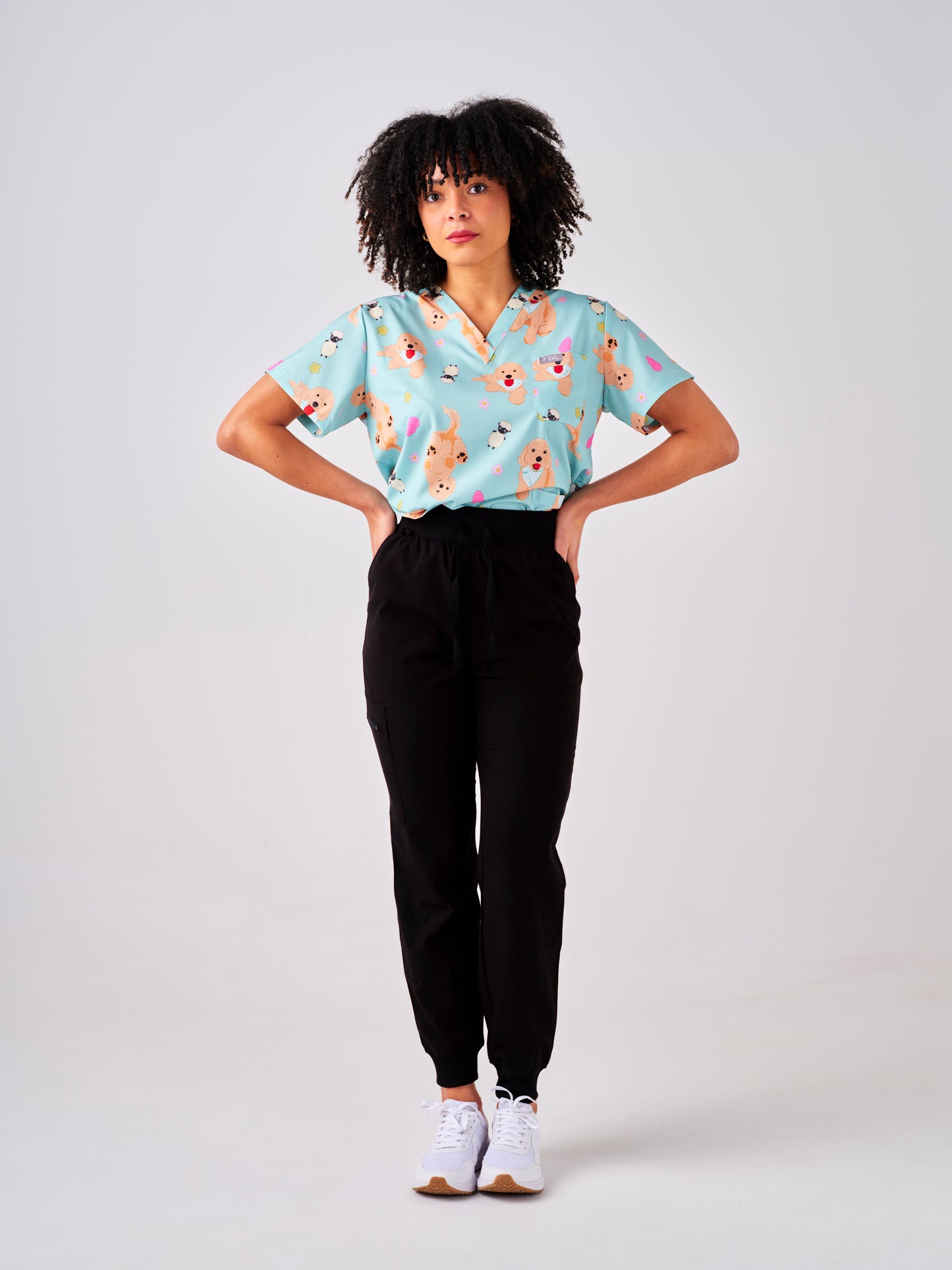 Floral Oodle Scrub Top